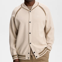 J.Lindeberg Golf Mid Layer - Stanley Knit Bomber - Moonbeam SS26