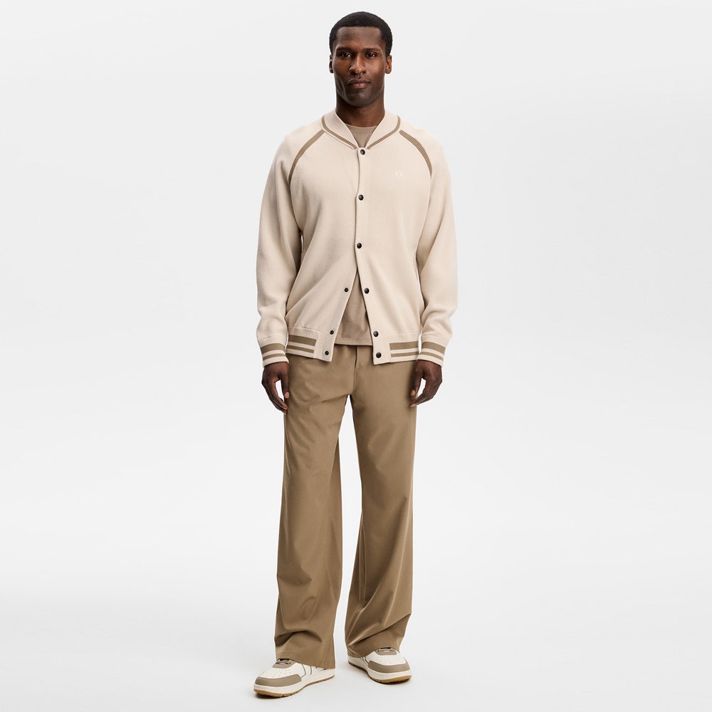 J.Lindeberg Golf Mid Layer - Stanley Knit Bomber - Moonbeam SS26