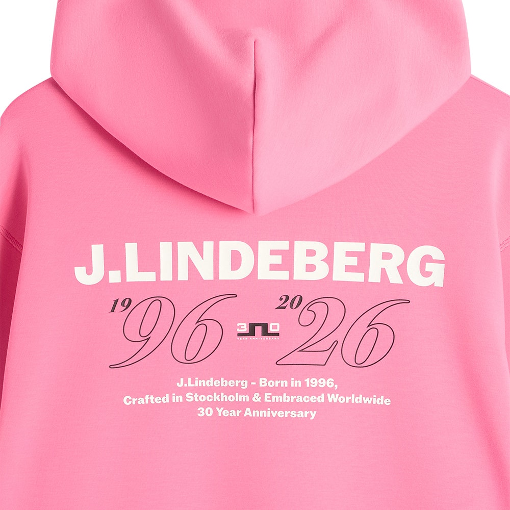 J.Lindeberg Golf Pullover - 30Y Callan Hoodie - Azalea Pink SH26