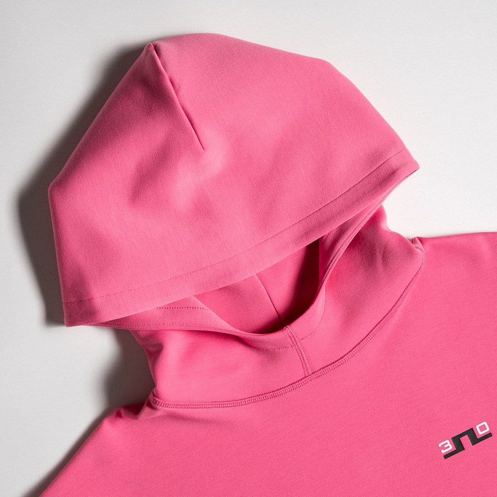 J.Lindeberg Golf Pullover - 30Y Callan Hoodie - Azalea Pink SH26