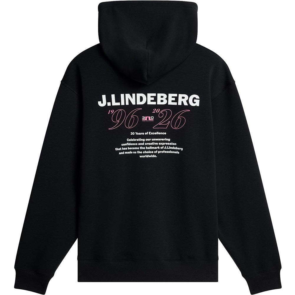 J.Lindeberg Golf Pullover - 30Y Callan Hoodie - Black SH26