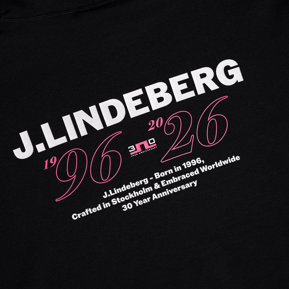 J.Lindeberg Golf Pullover - 30Y Callan Hoodie - Black SH26