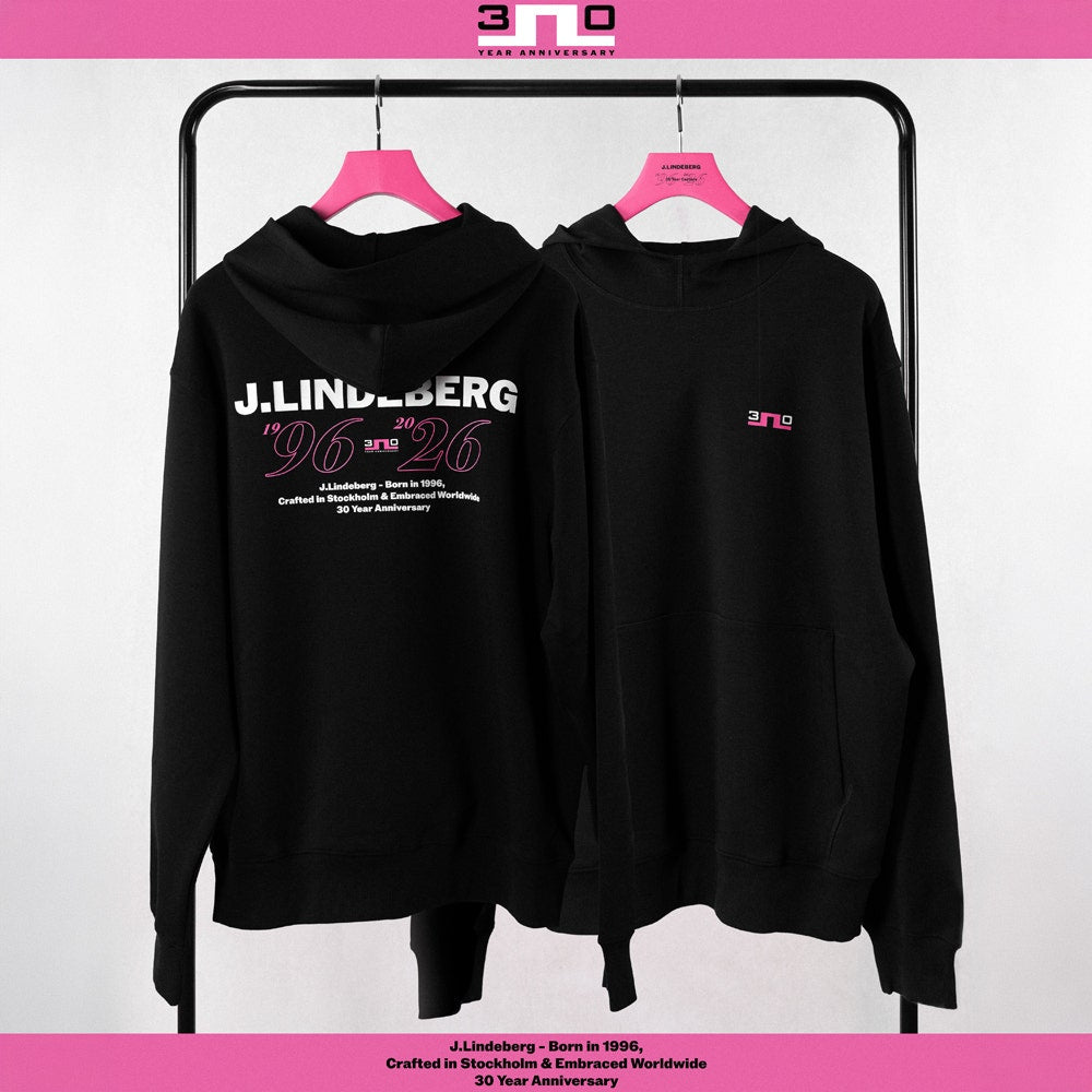 J.Lindeberg Golf Pullover - 30Y Callan Hoodie - Black SH26