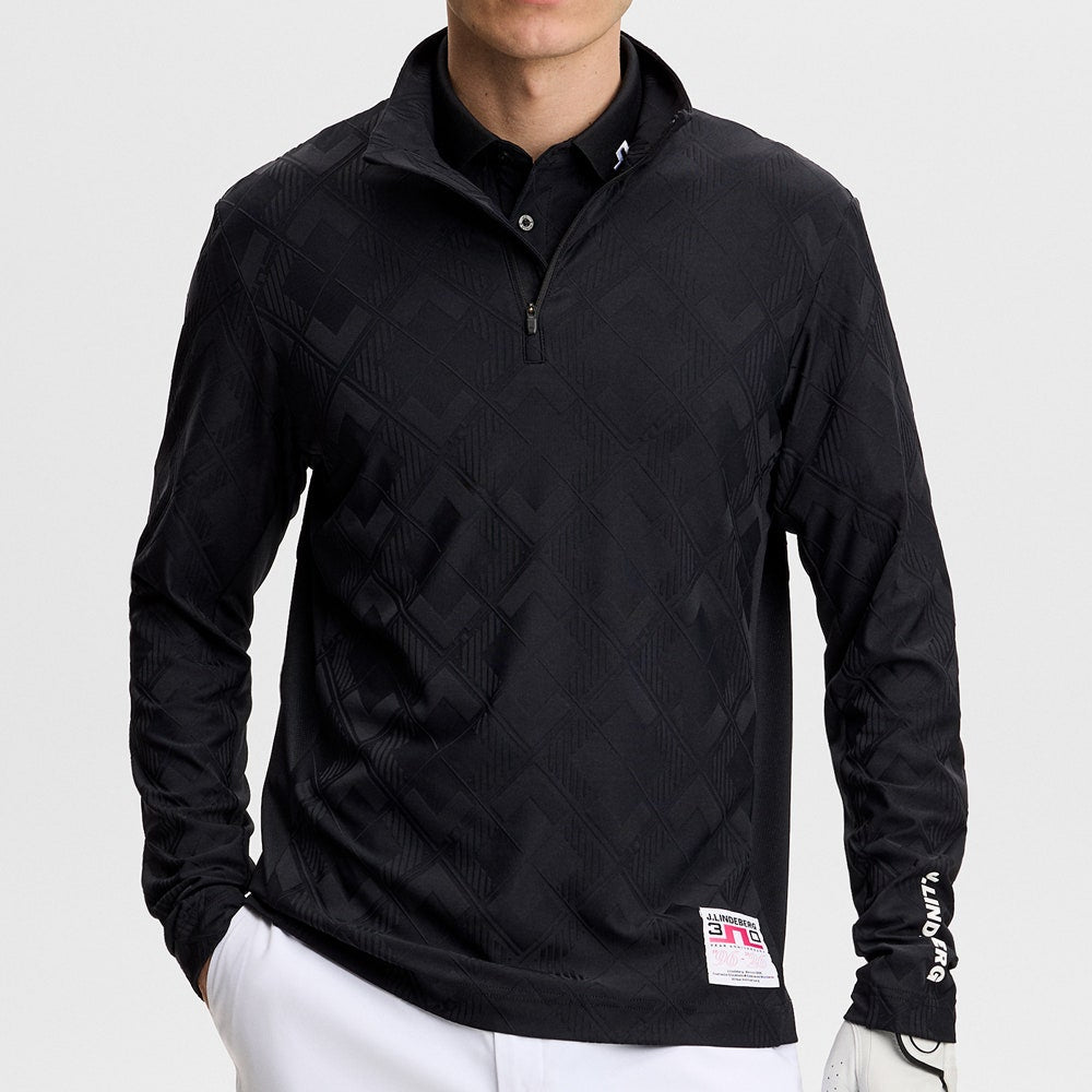 J.Lindeberg Golf Pullover - 30Y Matthew QZ - Black SH26