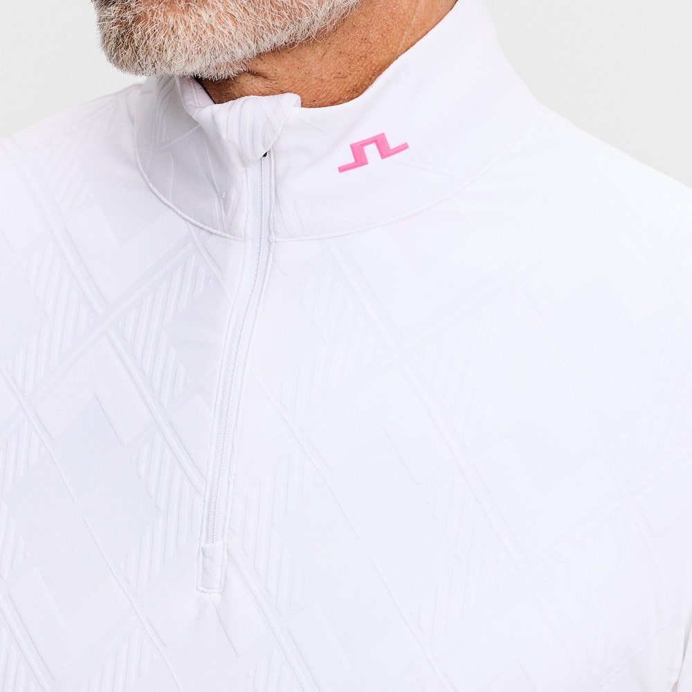 J.Lindeberg Golf Pullover - 30Y Matthew QZ - White SH26