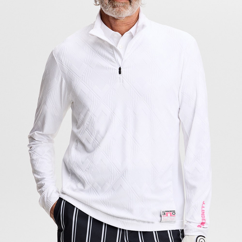 J.Lindeberg Golf Pullover - 30Y Matthew QZ - White SH26