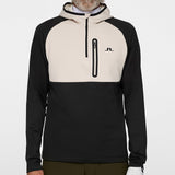 J.Lindeberg Golf Pullover - Adam QZ Hoodie - Black AW25
