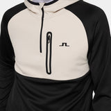 J.Lindeberg Golf Pullover - Adam QZ Hoodie - Black AW25