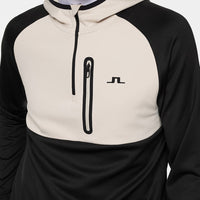 J.Lindeberg Golf Pullover - Adam QZ Hoodie - Black AW25