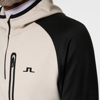 J.Lindeberg Golf Pullover - Adam QZ Hoodie - Black AW25