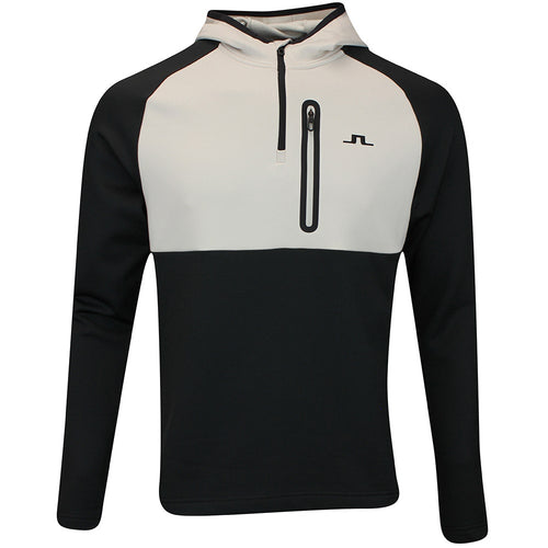 J.Lindeberg Golf Pullover - Adam QZ Hoodie - Black AW25