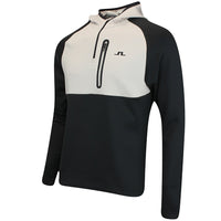 J.Lindeberg Golf Pullover - Adam QZ Hoodie - Black AW25