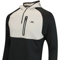 J.Lindeberg Golf Pullover - Adam QZ Hoodie - Black AW25