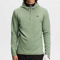 J.Lindeberg Golf Pullover - Aerial QZ Hoodie - Hedge Green SS26