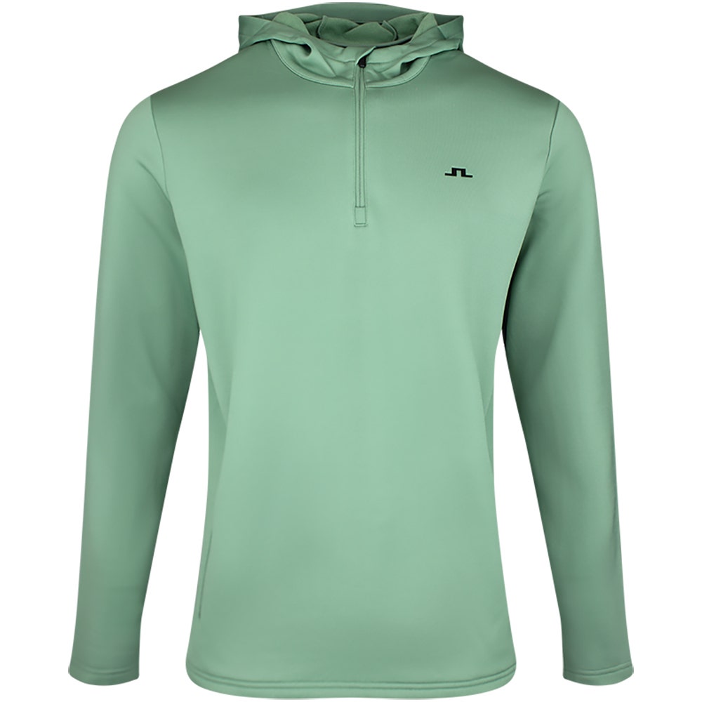 J.Lindeberg Golf Pullover - Aerial QZ Hoodie - Hedge Green SS26