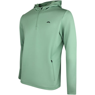 J.Lindeberg Golf Pullover - Aerial QZ Hoodie - Hedge Green SS26
