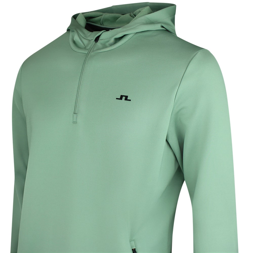 J.Lindeberg Golf Pullover - Aerial QZ Hoodie - Hedge Green SS26