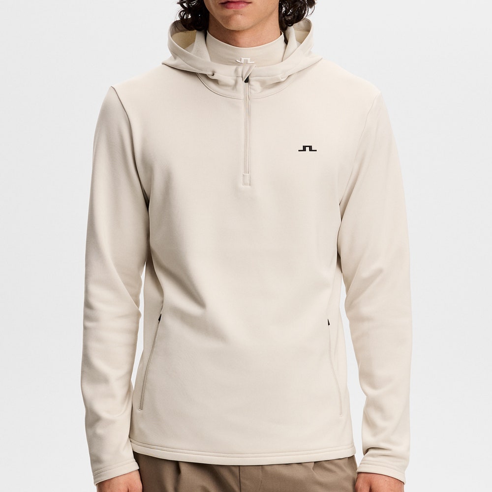 J.Lindeberg Golf Pullover - Aerial QZ Hoodie - Moonbeam SS26