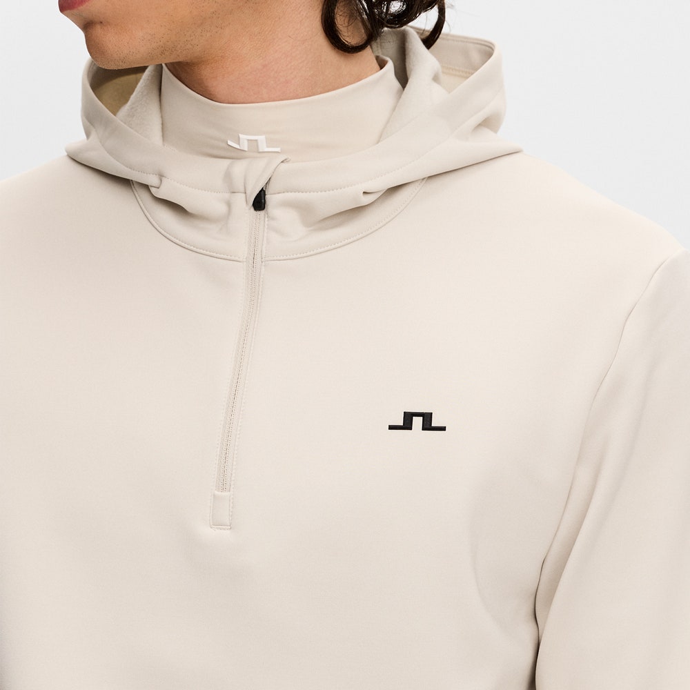 J.Lindeberg Golf Pullover - Aerial QZ Hoodie - Moonbeam SS26