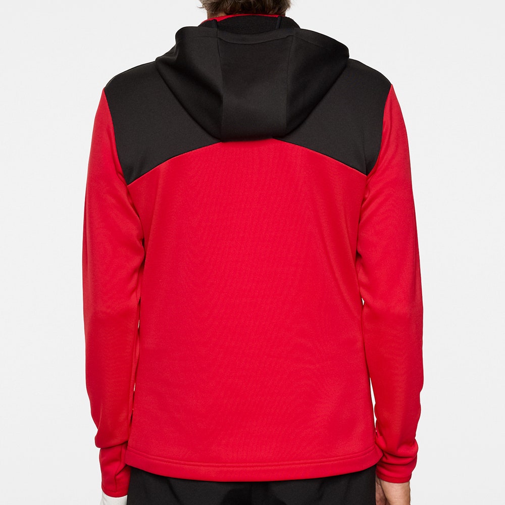 J.Lindeberg Golf Pullover - Banks QZ Hoodie - Barbados Cherry PS26
