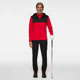 J.Lindeberg Golf Pullover - Banks QZ Hoodie - Barbados Cherry PS26