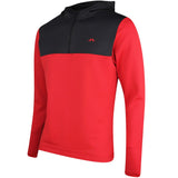 J.Lindeberg Golf Pullover - Banks QZ Hoodie - Barbados Cherry PS26