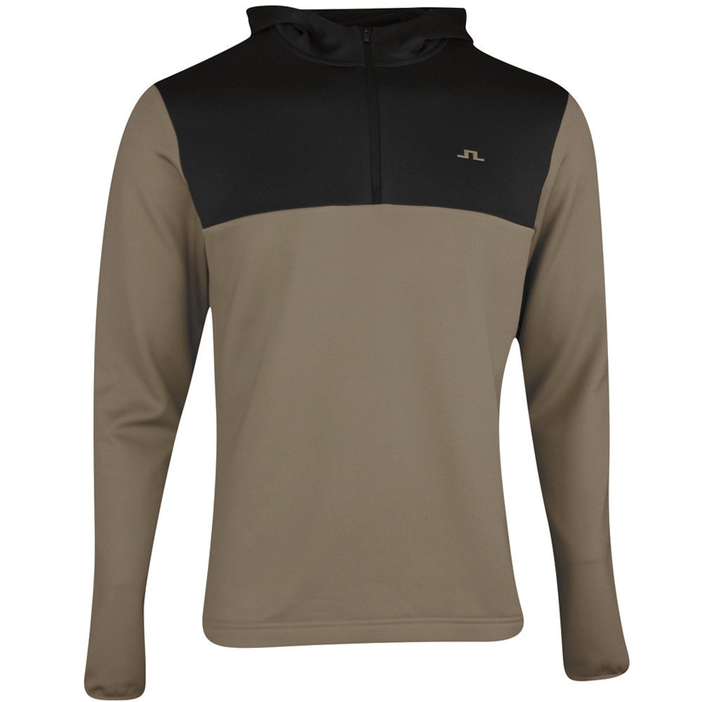 J.Lindeberg Golf Pullover - Banks QZ Hoodie - Brindle PS26