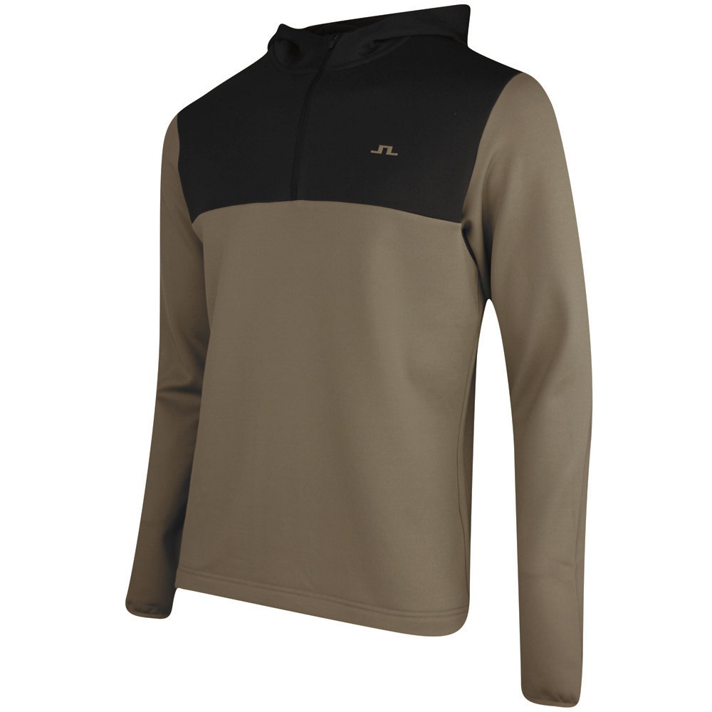 J.Lindeberg Golf Pullover - Banks QZ Hoodie - Brindle PS26