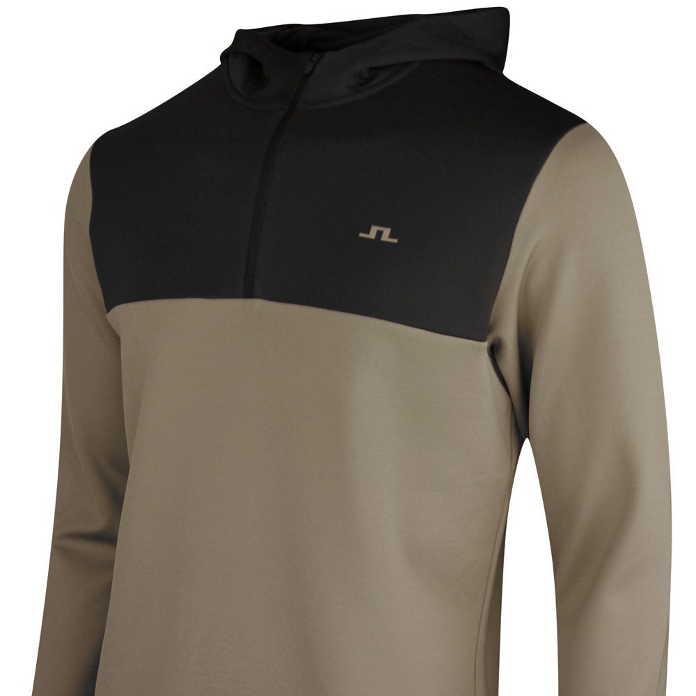 J.Lindeberg Golf Pullover - Banks QZ Hoodie - Brindle PS26