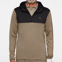 J.Lindeberg Golf Pullover - Banks QZ Hoodie - Brindle PS26