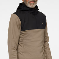 J.Lindeberg Golf Pullover - Banks QZ Hoodie - Brindle PS26