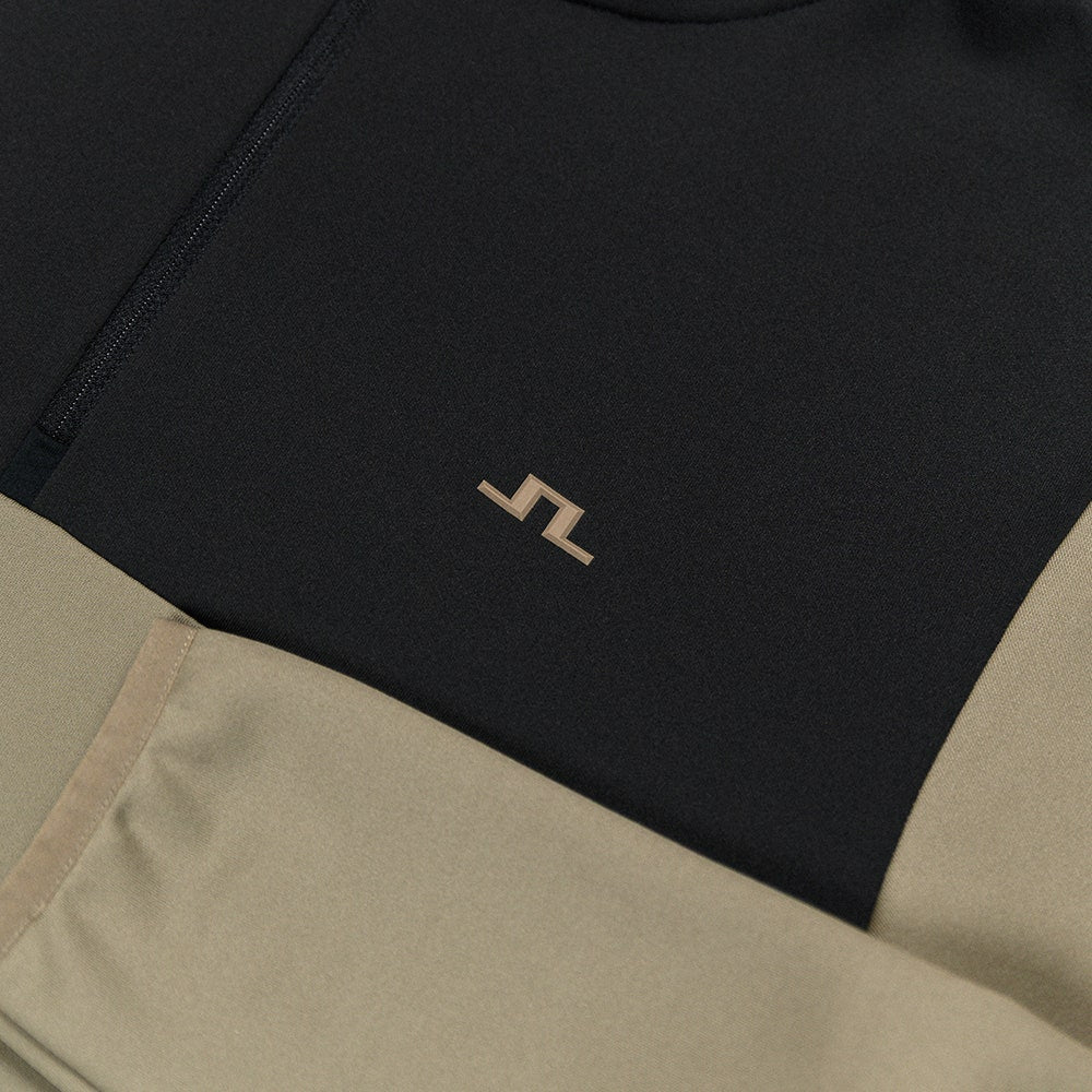 J.Lindeberg Golf Pullover - Banks QZ Hoodie - Brindle PS26