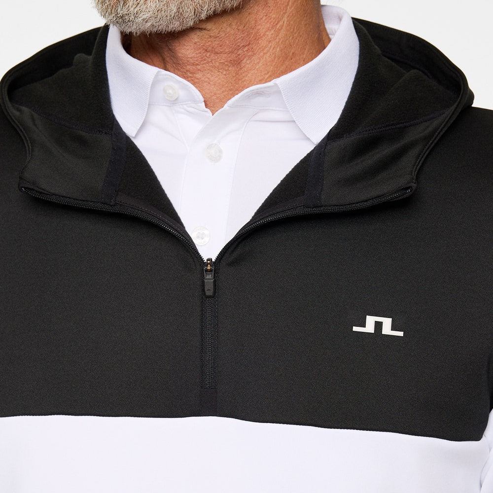 J.Lindeberg Golf Pullover - Banks QZ Hoodie - White PS26