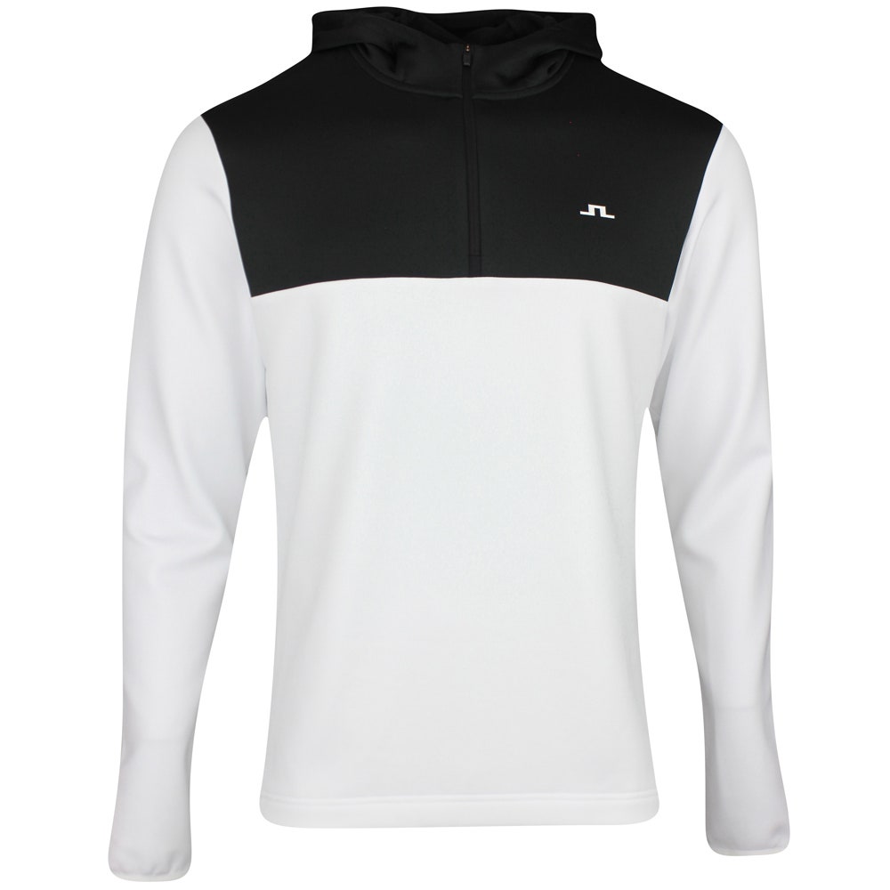 J.Lindeberg Golf Pullover - Banks QZ Hoodie - White PS26