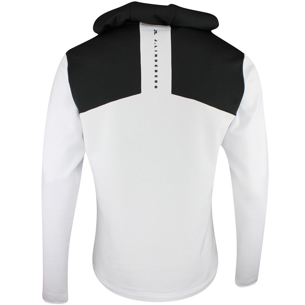J.Lindeberg Golf Pullover - Banks QZ Hoodie - White PS26