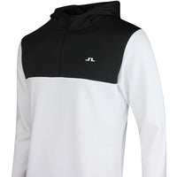 J.Lindeberg Golf Pullover - Banks QZ Hoodie - White PS26