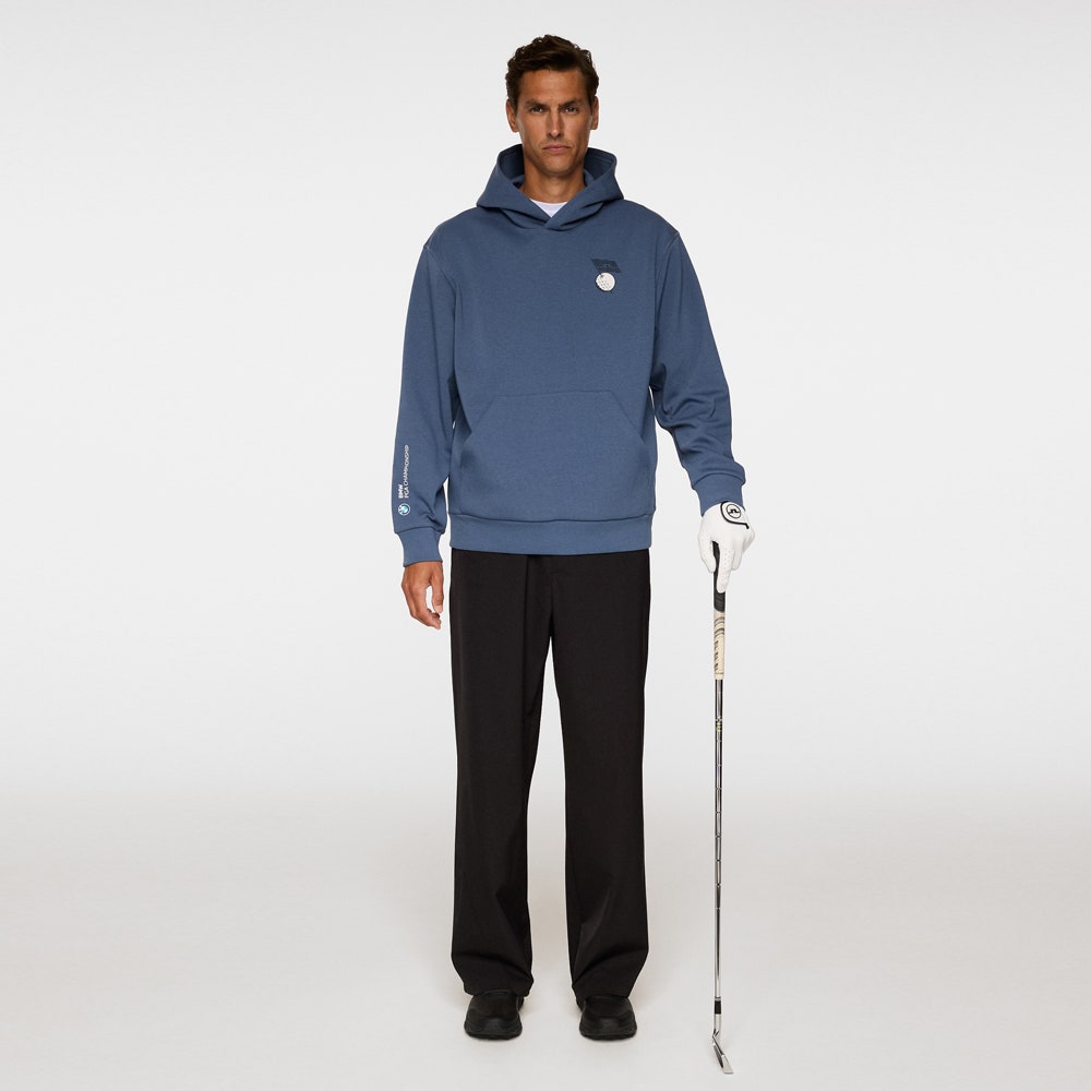 J.Lindeberg Golf Pullover - Billy Hoodie DPWT - Vintage Indigo AW25