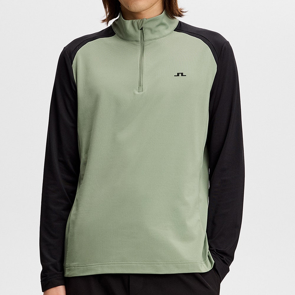 J.Lindeberg Golf Pullover - Blake QZ - Hedge Green SS26