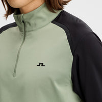 J.Lindeberg Golf Pullover - Blake QZ - Hedge Green SS26
