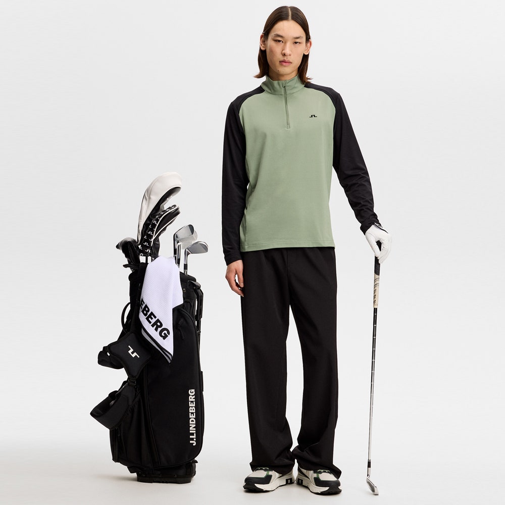 J.Lindeberg Golf Pullover - Blake QZ - Hedge Green SS26