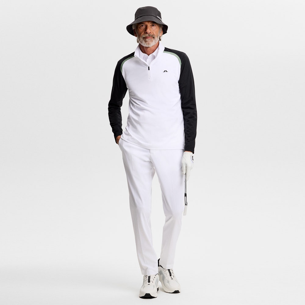 J.Lindeberg Golf Pullover - Blake QZ - White SS26