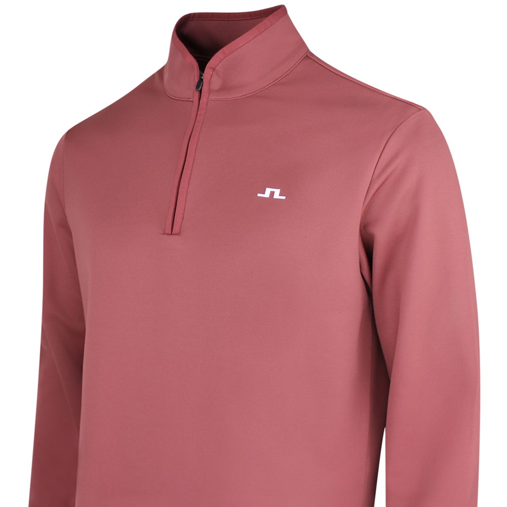 J.Lindeberg Golf Pullover - Clide QZ - Apple Butter SS26