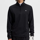 J.Lindeberg Golf Pullover - Clide QZ - Black SS26