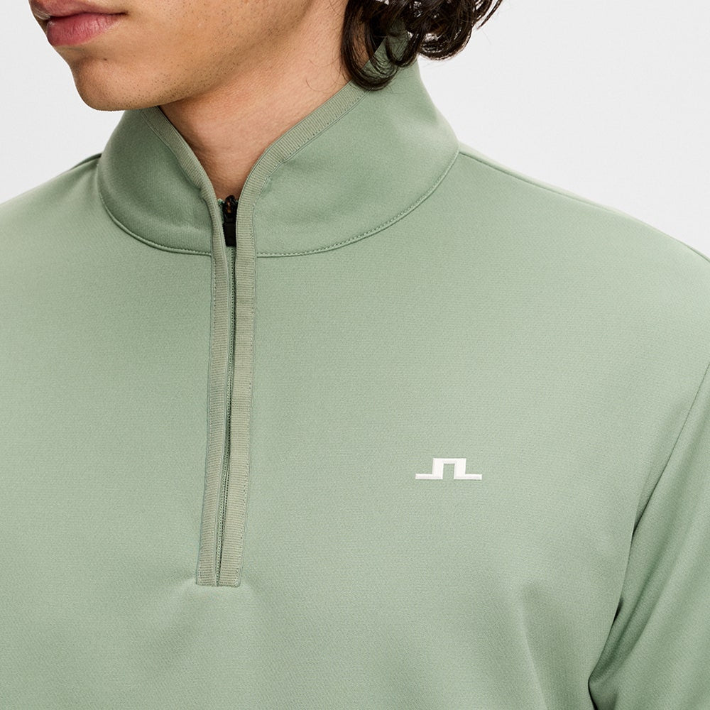 J.Lindeberg Golf Pullover - Clide QZ - Hedge Green SS26