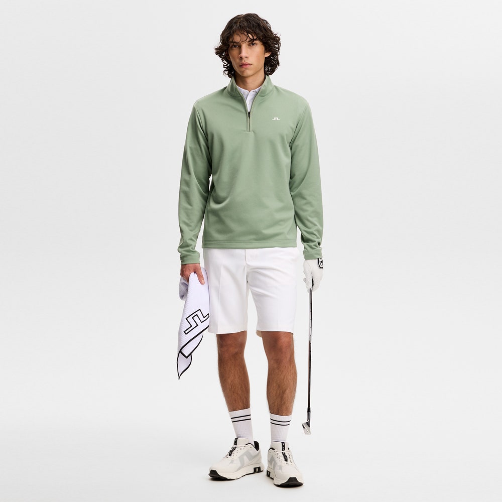 J.Lindeberg Golf Pullover - Clide QZ - Hedge Green SS26