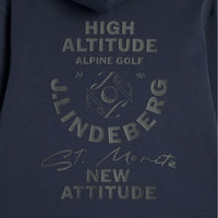 J.Lindeberg Golf Pullover - Club Graphic Hoodie - JL Navy AW26