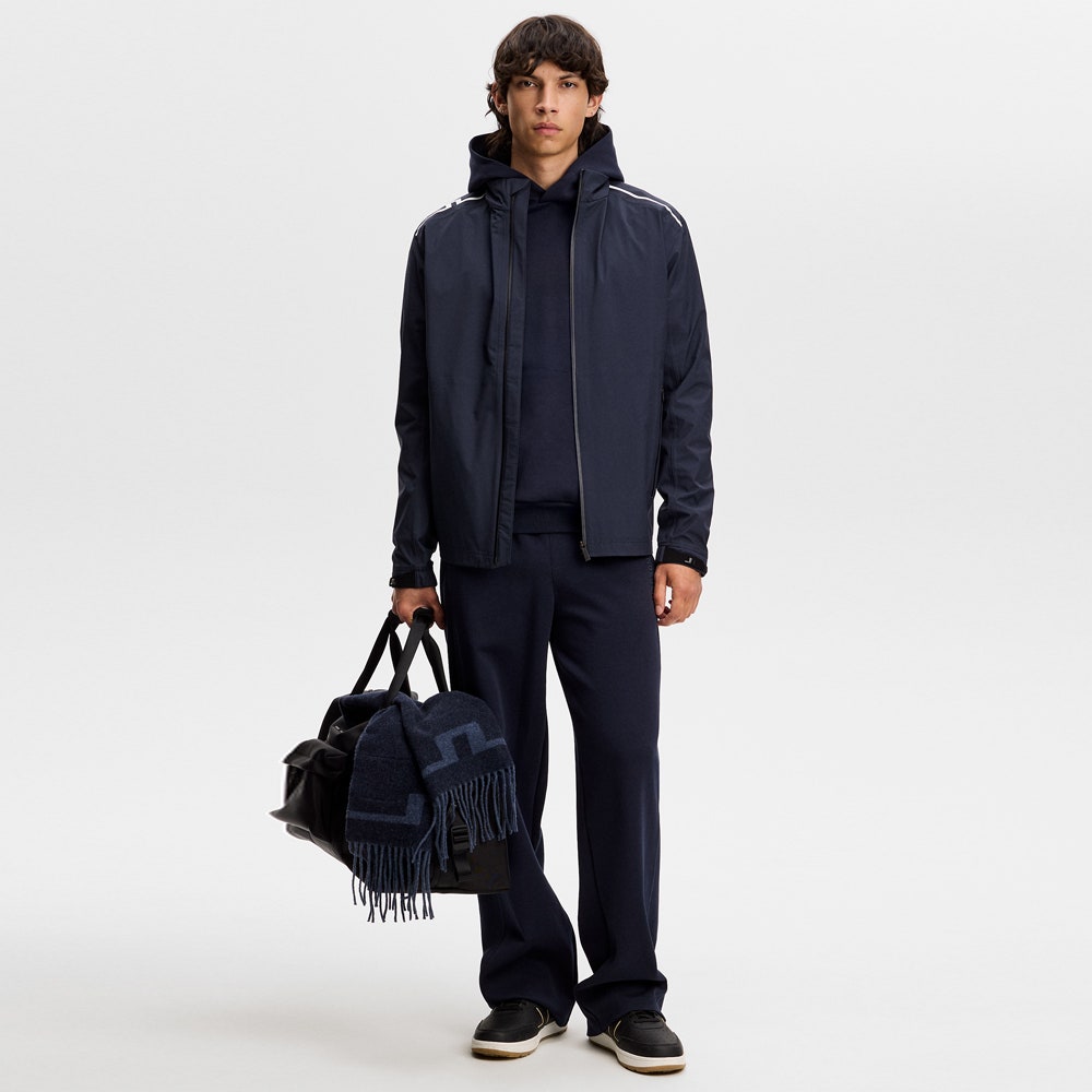 J.Lindeberg Golf Pullover - Club Graphic Hoodie - JL Navy AW26
