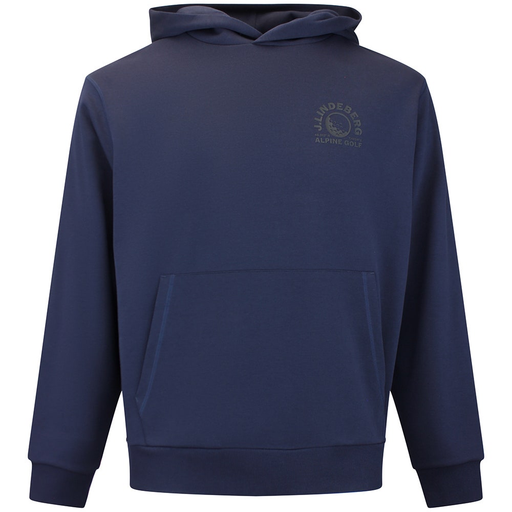 J.Lindeberg Golf Pullover - Club Graphic Hoodie - JL Navy AW26