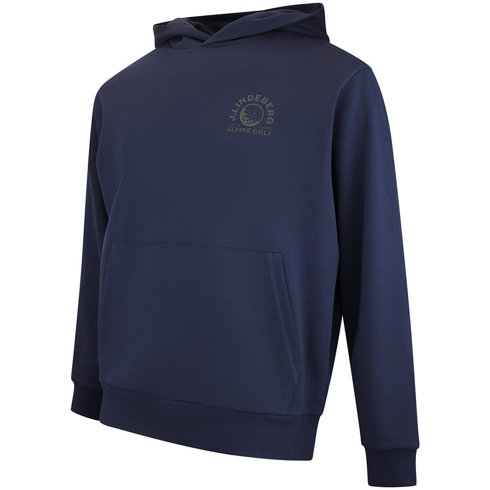 J.Lindeberg Golf Pullover - Club Graphic Hoodie - JL Navy AW26