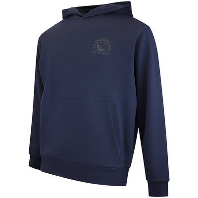 J.Lindeberg Golf Pullover - Club Graphic Hoodie - JL Navy AW26